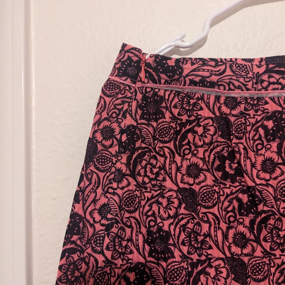 10 Crosby Derek Lam Ruffled Barbie Pink Floral Skirt - SZ 8 - Picture 7 of 9